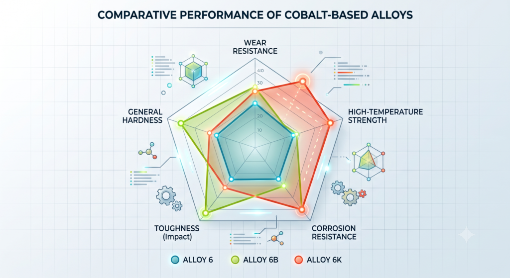 Cobalt Alloy 6 vs 6B vs 6K